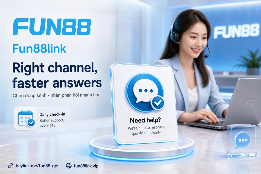 So sánh kênh liên hệ CSKH Fun88 chat email hotline mạng xã hội