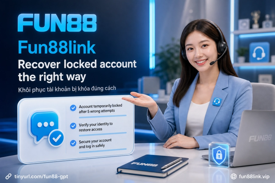 mở khóa tài khoản Fun88 bị khóa tạm thời sau sai mật khẩu