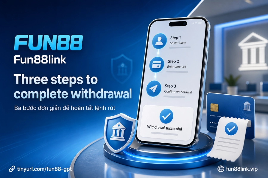 Các bước rút tiền ngân hàng Fun88 — từ kiểm tra số dư đến xác nhận OTP