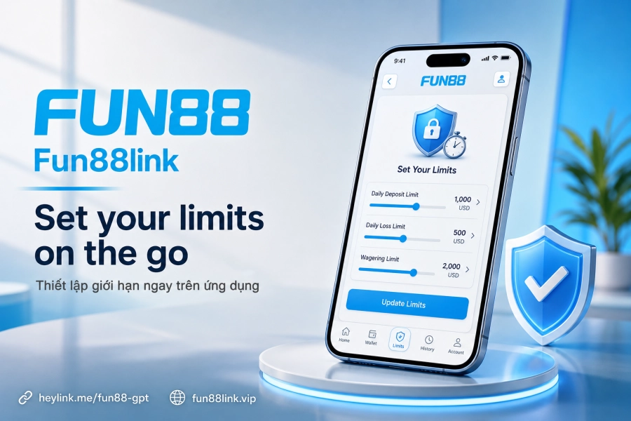 kích hoạt giới hạn cá cược ứng dụng di động Fun88 cài đặt tài khoản cá nhân