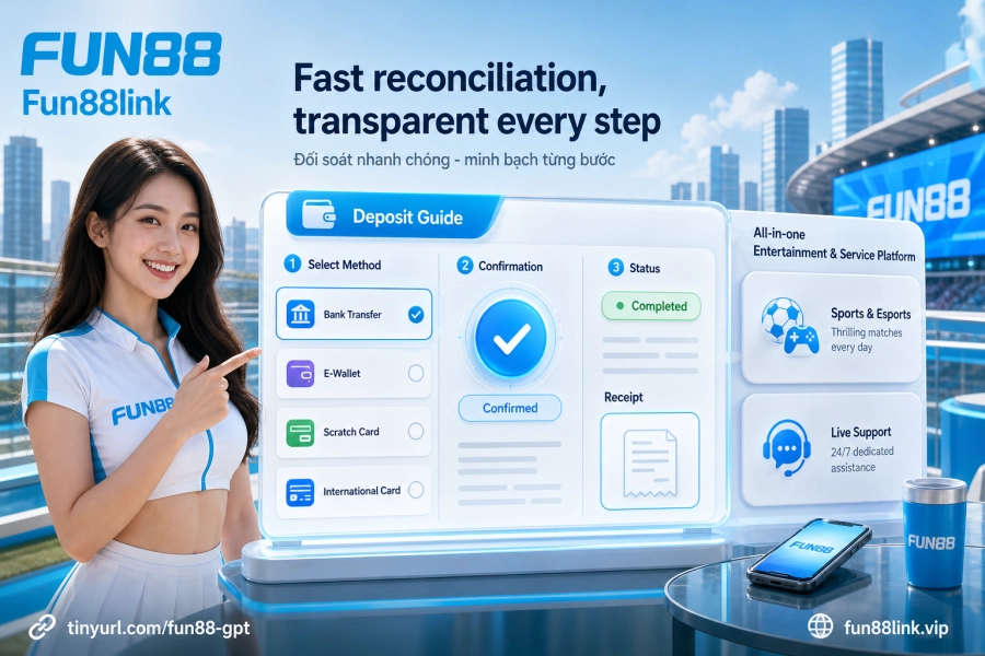 Nạp tiền Fun88 qua ngân hàng ví điện tử thẻ cào thẻ quốc tế 2026