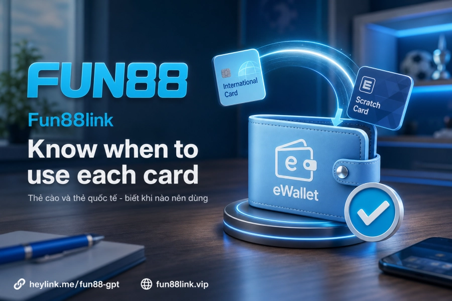 Nạp tiền Fun88 bằng thẻ cào và thẻ quốc tế Visa Mastercard phí hạn mức